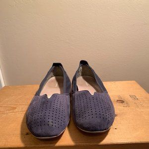 Patagonia Blue Suede Slip-On Flats